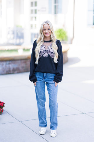 Noir & Gold Illusion Top - barndoorboutiquetn