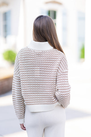 The Biscotti Stripe Pullover - barndoorboutiquetn