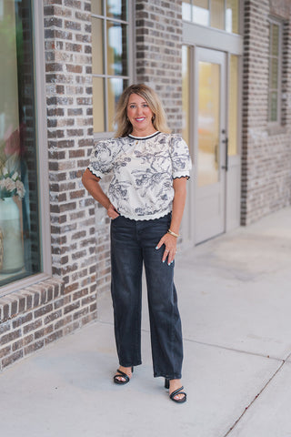 Fine Lines Blouse - barndoorboutiquetn