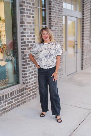 Fine Lines Blouse - barndoorboutiquetn