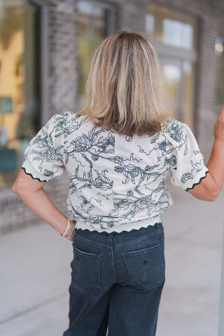 Fine Lines Blouse - barndoorboutiquetn