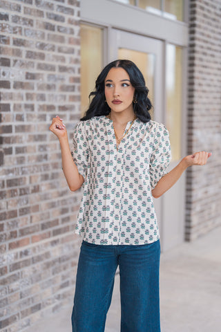 Flower Patch Blouse - barndoorboutiquetn