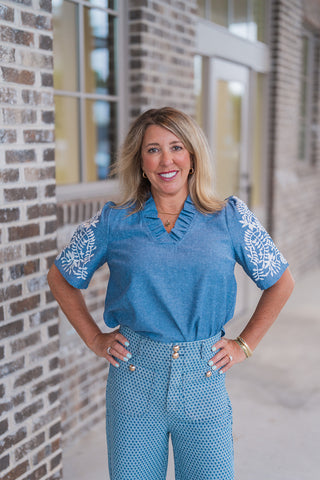 Tide Changes Blouse - barndoorboutiquetn