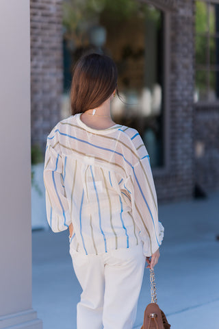 Morning Fog Blouse - barndoorboutiquetn
