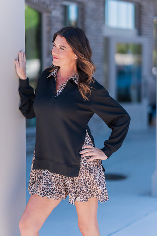 Leopard Hybrid Mini Dress