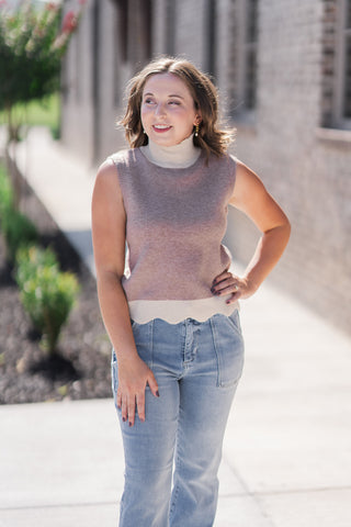 Nutmeg Turtleneck Knit Top - barndoorboutiquetn