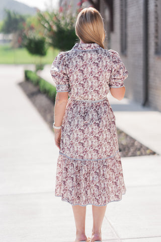 Rococo Collared Midi Dress - barndoorboutiquetn