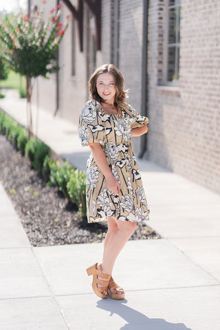 Sunflower Fields Mini Dress - barndoorboutiquetn