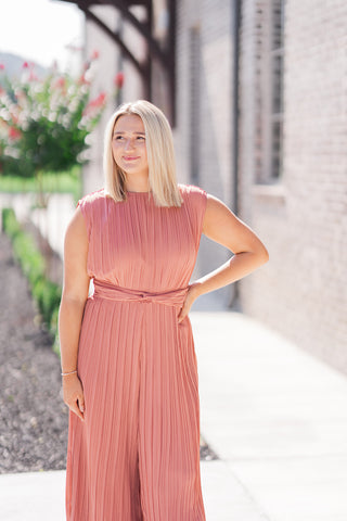 Clementine Pleated Jumpsuit - barndoorboutiquetn