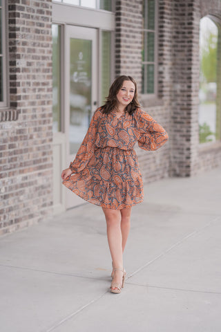 Vintage Leaves Dress - barndoorboutiquetn