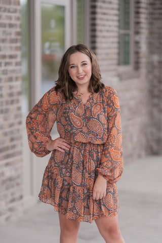 Vintage Leaves Dress - barndoorboutiquetn