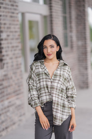 Bourbon Bonfire Plaid Button Down - barndoorboutiquetn