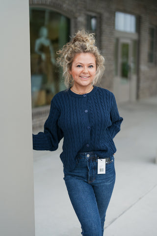 Classic in Cable Sweater - barndoorboutiquetn