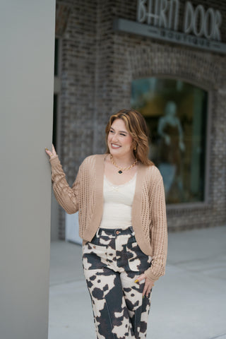 Honey Wheat Cardigan - barndoorboutiquetn
