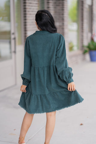 Hunter Corduroy Mini Dress - barndoorboutiquetn