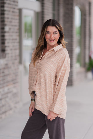 Champagne Velvet Blouse - barndoorboutiquetn