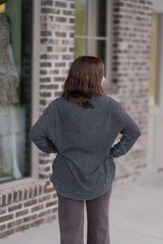 Jax Cozy Waffle Henley - barndoorboutiquetn