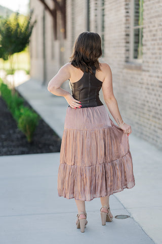 Rose Petal Midi Skirt - barndoorboutiquetn