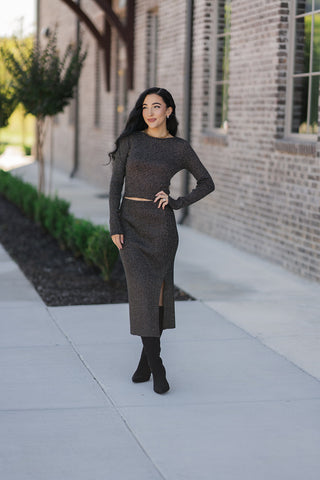 Lucette Ribbed Midi Skirt - barndoorboutiquetn