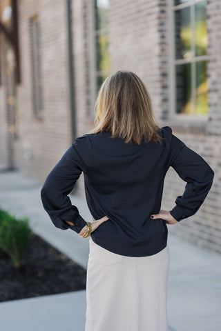 Night Sky Satin Blouse - barndoorboutiquetn