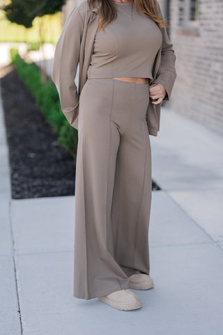 Contour Wide Leg Ponte Pant - barndoorboutiquetn