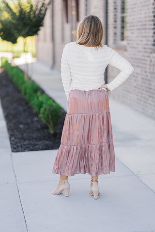 Rose Petal Midi Skirt - barndoorboutiquetn