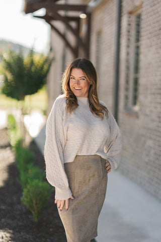 Overcast Cableknit Sweater - barndoorboutiquetn