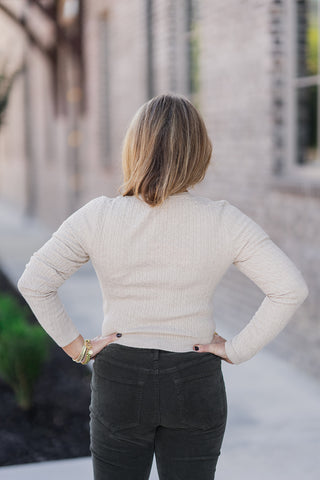 Sandshell Cableknit Sweater - barndoorboutiquetn