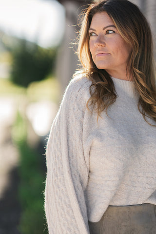 Overcast Cableknit Sweater - barndoorboutiquetn