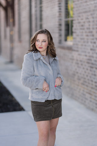 Chartreux Faux Mink Jacket - barndoorboutiquetn