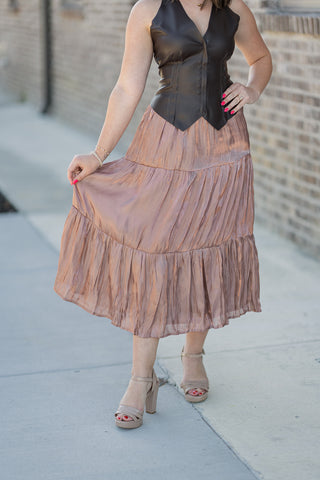 Rose Petal Midi Skirt - barndoorboutiquetn