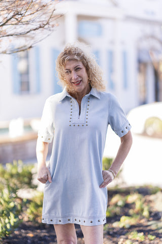 Rebel Denim Mini Dress - barndoorboutiquetn