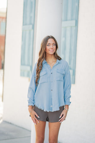 Dear John Adrianna Button-Up - barndoorboutiquetn