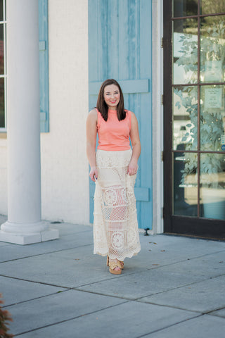 Fawn Crochet Maxi Skirt - barndoorboutiquetn