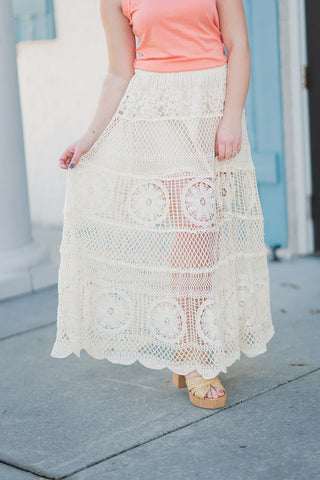 Fawn Crochet Maxi Skirt - barndoorboutiquetn