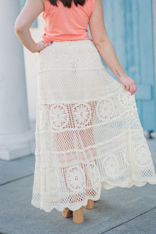 Fawn Crochet Maxi Skirt - barndoorboutiquetn