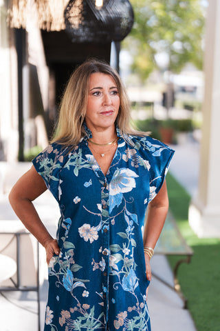 Garden Gala Denim Dress