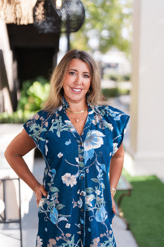 Garden Gala Denim Dress