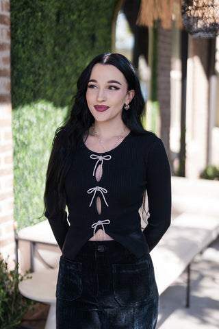Midnight Ribbon Cardigan