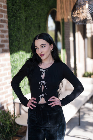 Midnight Ribbon Cardigan