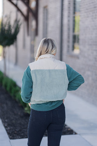 Spearmint Cropped Vest - barndoorboutiquetn