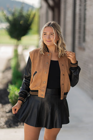 Collegiate Bomber Jacket - barndoorboutiquetn