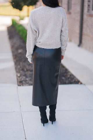 Z Supply Metropolitan Faux Leather Midi Skirt - barndoorboutiquetn