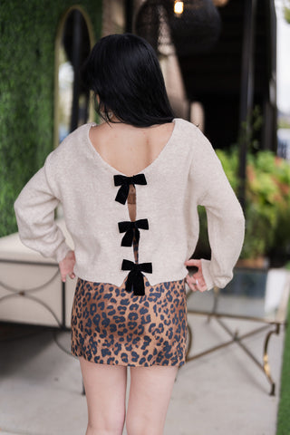 Ribbon Tie Sweater - barndoorboutiquetn