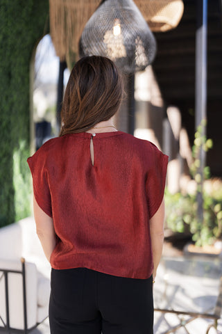 Cranberry Cocktail Blouse - barndoorboutiquetn