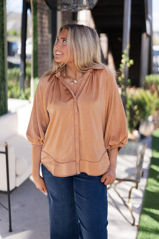 Liquid Gold Blouse - barndoorboutiquetn