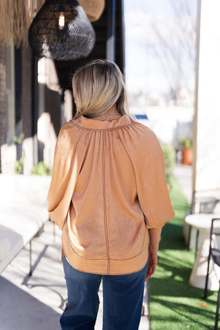 Liquid Gold Blouse - barndoorboutiquetn