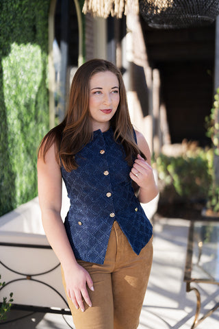 Rue de Denim Vest - barndoorboutiquetn
