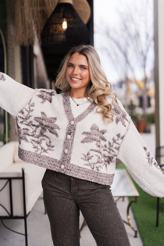 Cocoa Flower Cardigan - barndoorboutiquetn