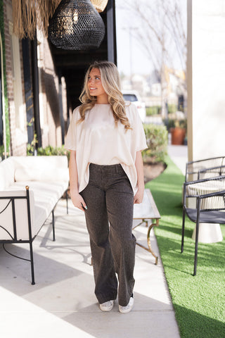 Dove Satin Blouse - barndoorboutiquetn